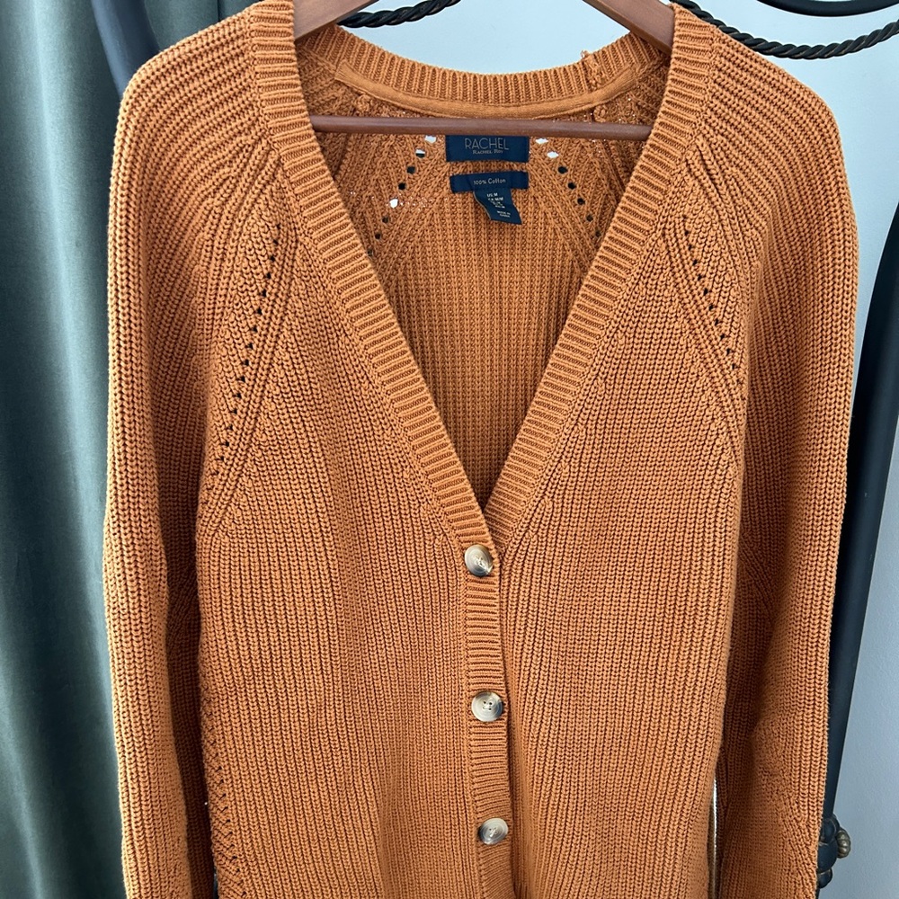Rachel Roy 100% Cotton Tan Cardigan